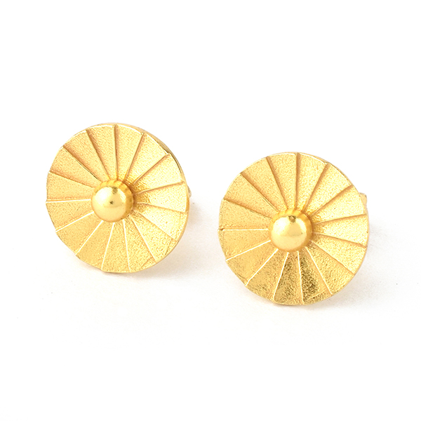 Ohrstecker, Flower, 22K vergoldet