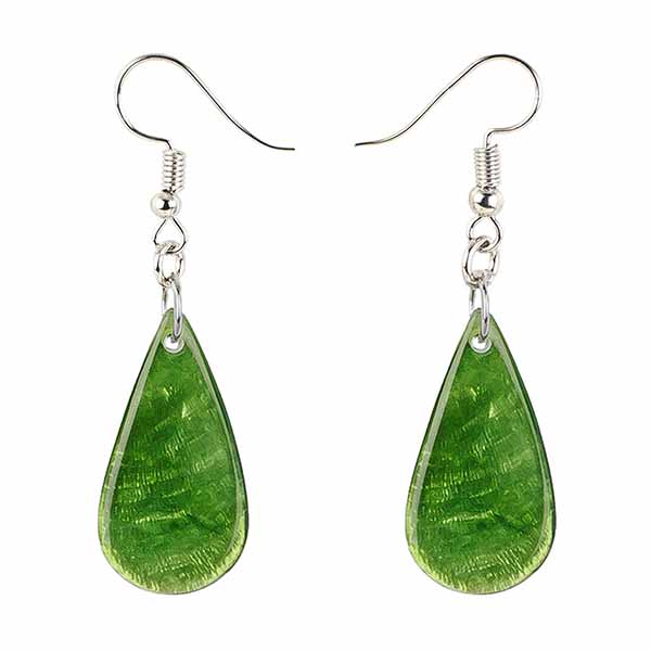 Ohrringe DROP, oliv, Capiz / CONTIGO Fairtrade Onlineshop