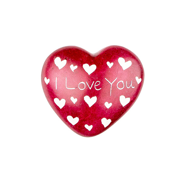 Herz 4cm ICH LIEBE DICH, Speckstein / CONTIGO Fairtrade Onlineshop