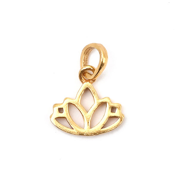 Anhänger, Lotus, Mix&Match, 22K vergoldet