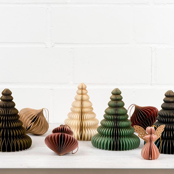 Papierdeko Origami 9cm ONION natur, Goldrand / CONTIGO Fairtrade Onlineshop