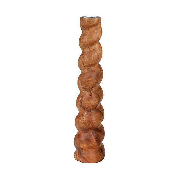 Kerzenhalter TWISTED natur 25cm, Acaciaholz