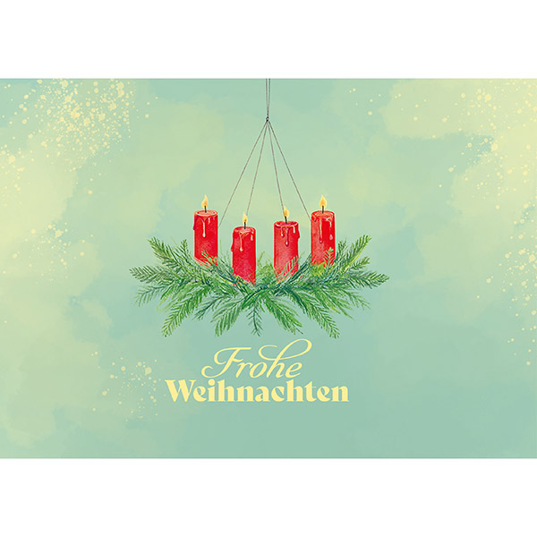 Grußkarte M Adventskranz / CONTIGO Fairtrade Onlineshop