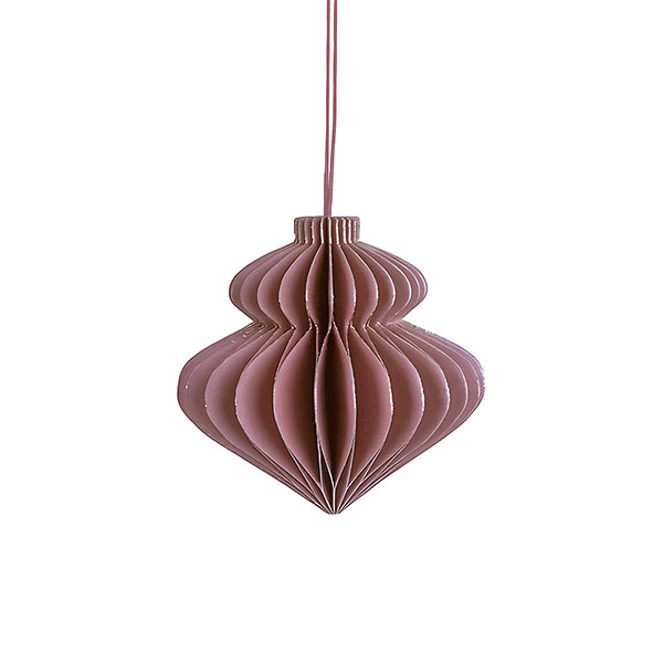 Papierdeko Origami 7,5 cm, GLAMOUR, Mauve, Goldrand / CONTIGO Fairtrade Onlineshop