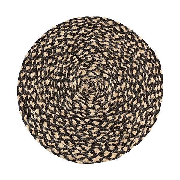 Tischset 38cm BLACK NATURE, Jute