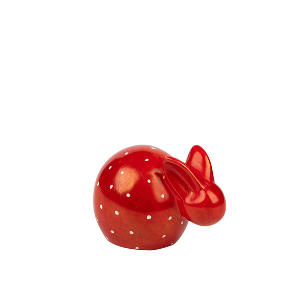 Osterhase FENJA klein, rot, Speckstein / CONTIGO Fairtrade Onlineshop