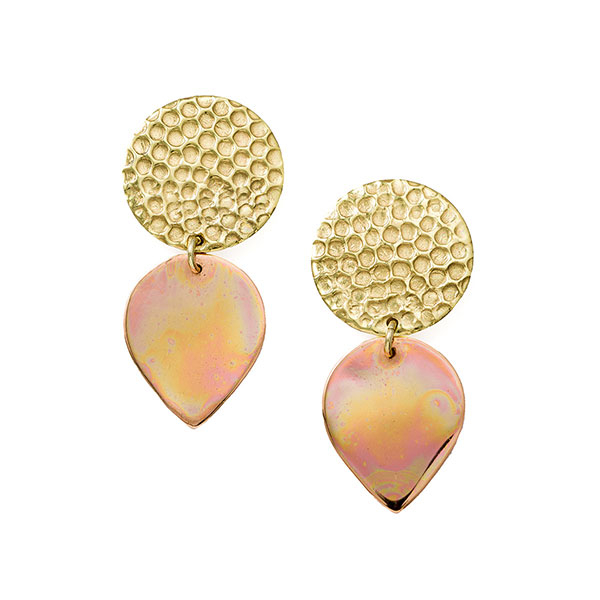 Ohrhänger, DISCO, Kupfer und Bronze