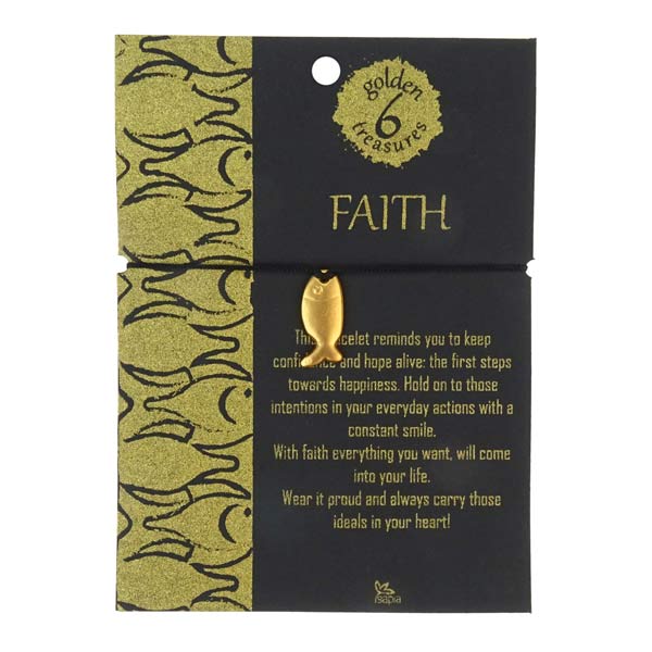 Armband FAITH - VERTRAUEN, 24 Karat vergoldet