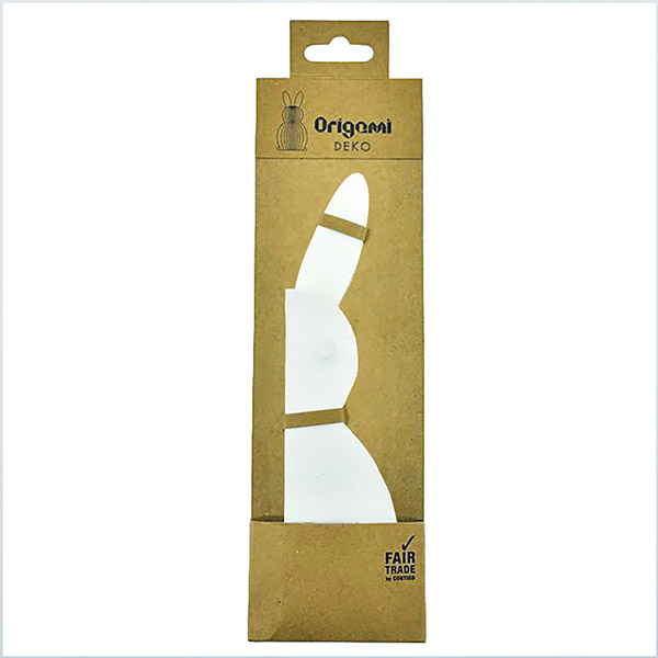 Papierdeko Osterhase groß, ORIGAMI, weiß, 20 cm, Papier / CONTIGO Fairtrade Onlineshop