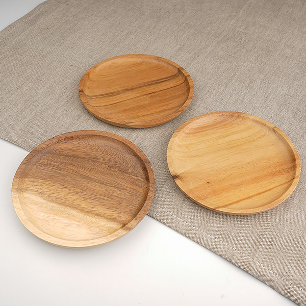 Unterteller / Coaster 12cm RUSTIC, Acaciaholz / CONTIGO Fairtrade Onlineshop