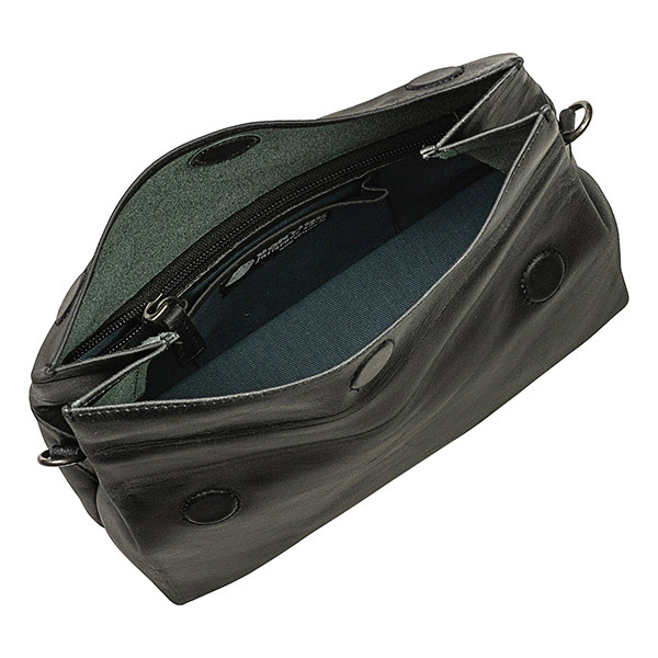 Tasche Vintage-LUNCHbag S schwarz, Rindsleder / CONTIGO Fairtrade Onlineshop