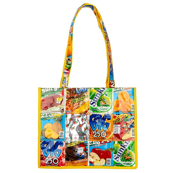 Saftpack UPCYCLING Einkaufstasche, bunt / CONTIGO Fairtrade Onlineshop
