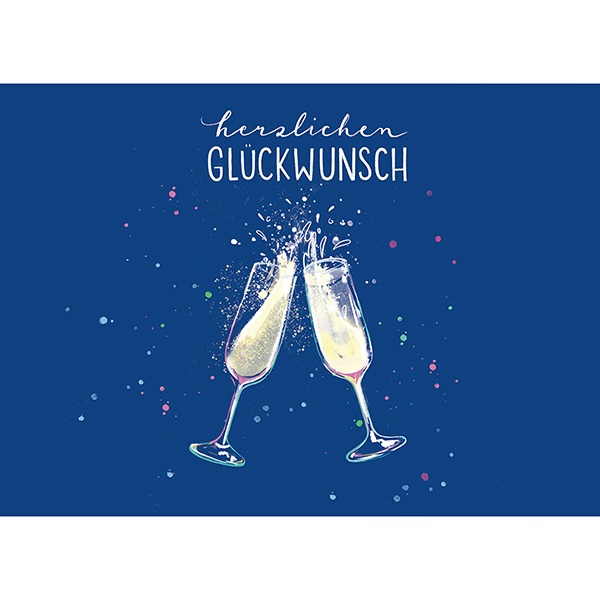 Postkarte Sektgläser Postkarte Sektgläser