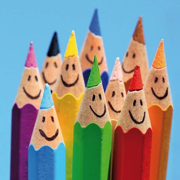 Grußkarte S Buntstifte Grußkarte S Buntstifte