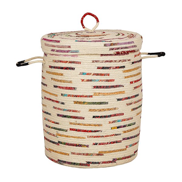 Wäschekorb 50cm RAYAS plus Deckel, Jute