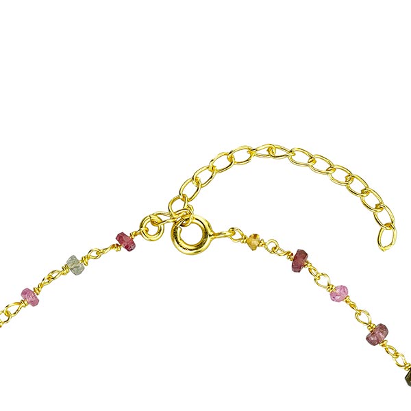 Halskette Perlchen Turmalin, 22K vergoldet / CONTIGO Fairtrade Onlineshop