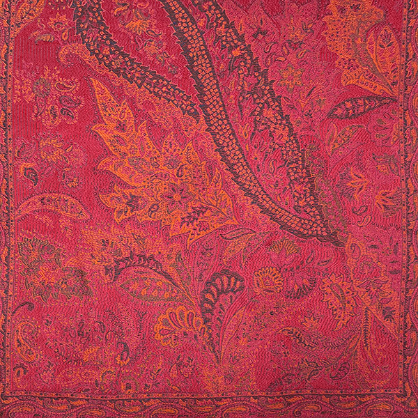 Schal PAISLEY, pink-lila, 190 x 45 cm, 100 % Seide / CONTIGO Fairtrade Onlineshop