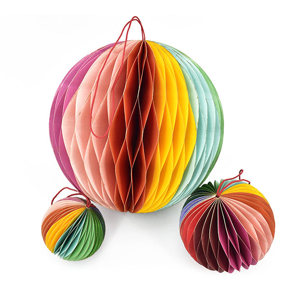 Papierdeko Origami 6,5 cm RAINBOW BOWL, bunt, FSC Papier / CONTIGO Fairtrade Onlineshop