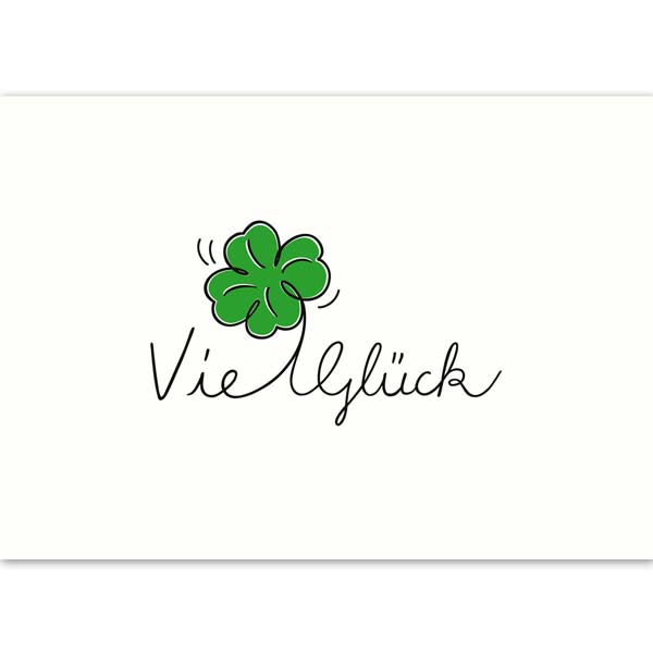 Grußkarte M Viel Glück Grußkarte M Viel Glück