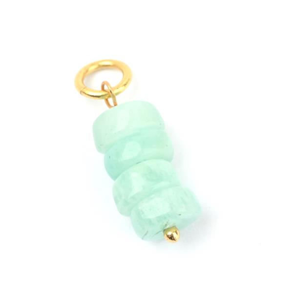 Anhänger, 4 Amazonit Steinchen, Mix&Match, 22K vergoldet / CONTIGO Fairtrade Onlineshop