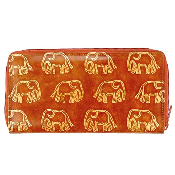 Brieftasche 20x11 cm ELEFANT, Ziegenleder