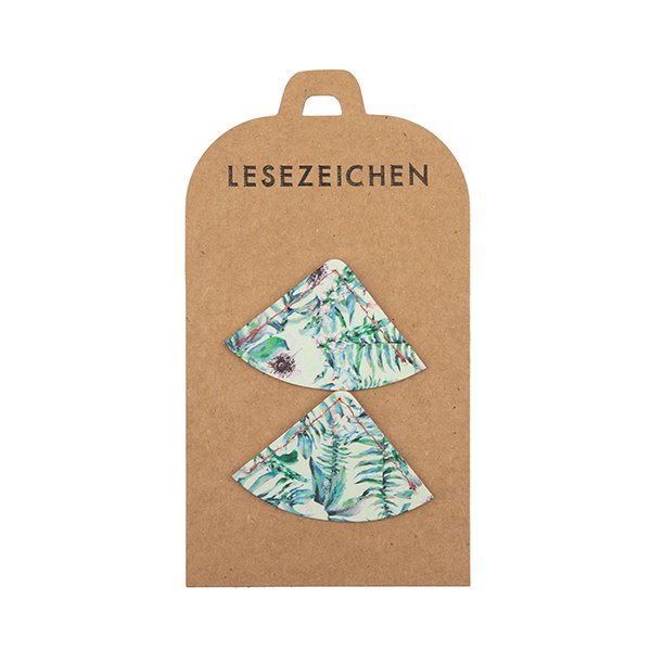 Set S/2 Lesezeichen Palmengarten, Recyclingleder