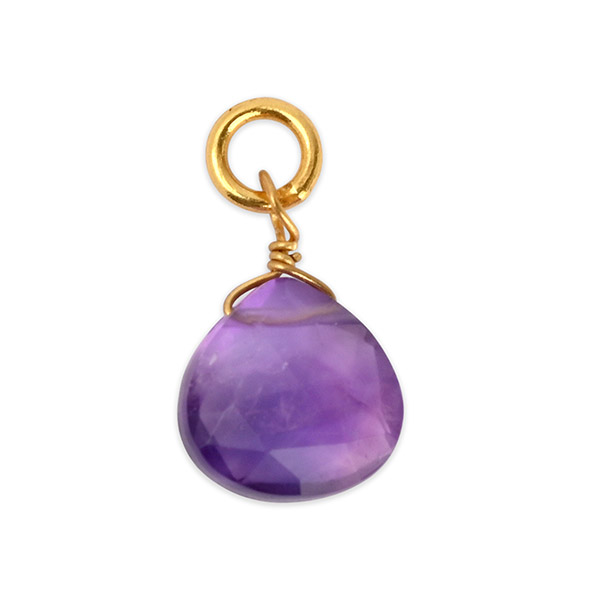 Anhänger Amethyst lila Mix&Match, 22K vergoldet / CONTIGO Fairtrade Onlineshop