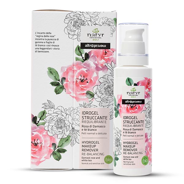 Hydrogel Make-up Entferner Damaszener Rose und Weißer Tee 150 ml, Bio, Naturkosmetik SONDERPREIS