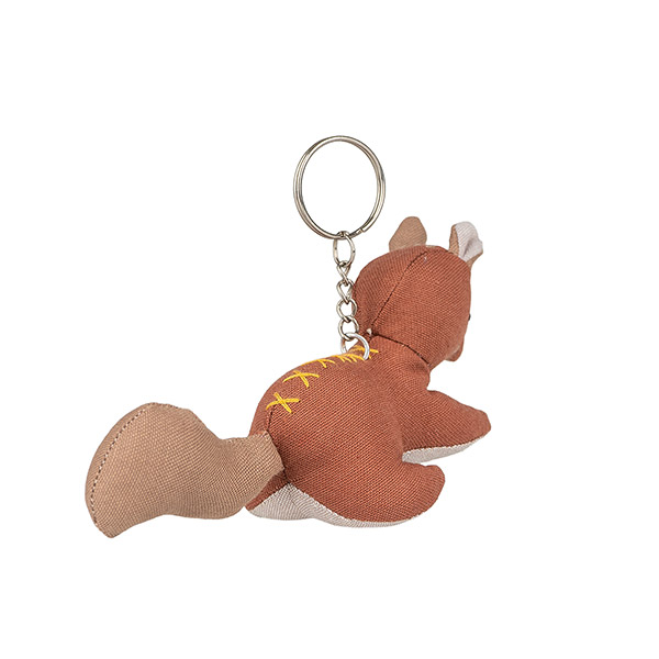 Schlüsselanhänger Eichhörnchen EDDA, Baumwolle / CONTIGO Fairtrade Onlineshop
