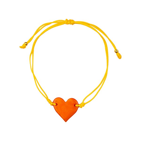 Armband HERZCHEN orange, Tagua