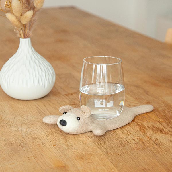 Glasuntersetzer BÄR, Wollfilz / CONTIGO Fairtrade Onlineshop