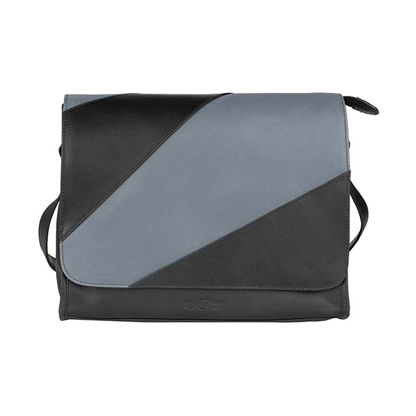 Wechselklappe BLOCKS rauchblau IndiWIEDUella, Vintageleder / CONTIGO Fairtrade Onlineshop