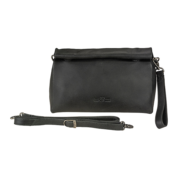 Tasche Vintage-LUNCHbag S schwarz, Rindsleder / CONTIGO Fairtrade Onlineshop