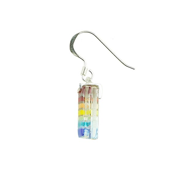 Ohrringe ARCOIRIS mini, bunt, Glas und Silber / CONTIGO Fairtrade Onlineshop