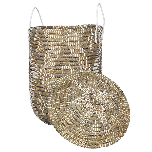 Wäschekorb 58cm DIAMOND  plus Deckel, Kaisagras / CONTIGO Fairtrade Onlineshop