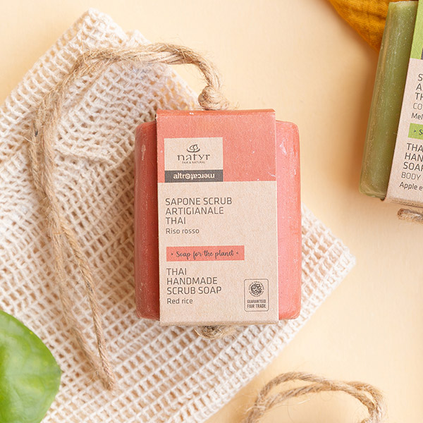 Hand- und Körper-Seife Kokosnussöl und roter Reis120g, handgeschöpft, Naturkosmetik / CONTIGO Fairtrade Onlineshop