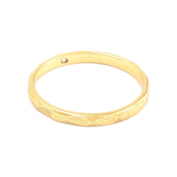 Ring Zirkonia, 22 K vergoldet, [S01] / CONTIGO Fairtrade Onlineshop