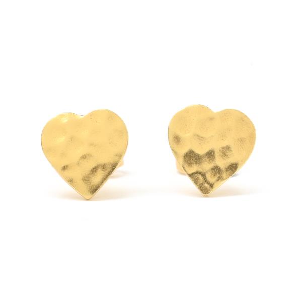 Ohrstecker, Herzchen, 22K vergoldet / CONTIGO Fairtrade Onlineshop