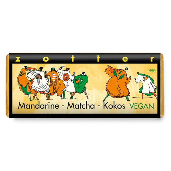 Zotter - Mandarine - Matcha- Kokos 70g BIO, vegan