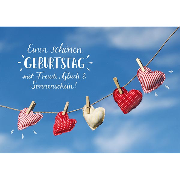 Grußkarte M Herzluftballons Grußkarte M Herzluftballons