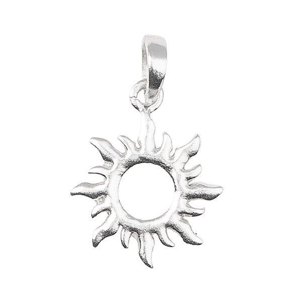 Anhänger Sonne rund, Mix&Match, versilbert