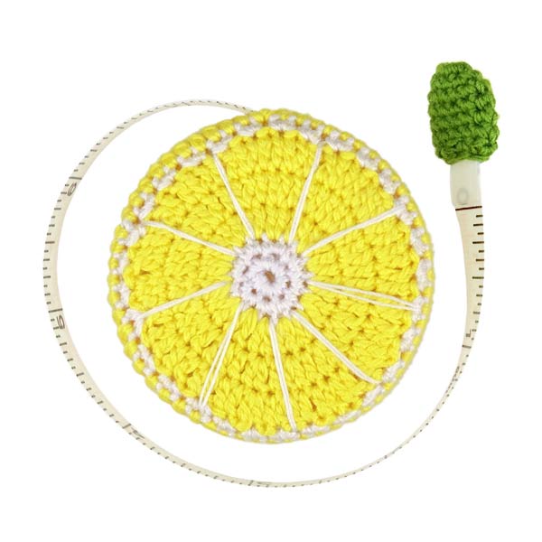 Maßband Zitrone gehäkelt, handgemacht Maßband Zitrone gehäkelt, handgemacht