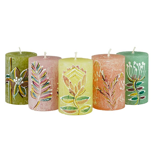 Stumpenkerze 4,5x7cm FYNBOS, Kapula / CONTIGO Fairtrade Onlineshop