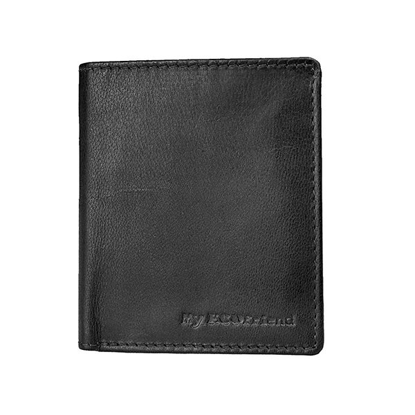 Börse SPORTY CLASSIC 9x10,5cm schwarz, Ziegenleder