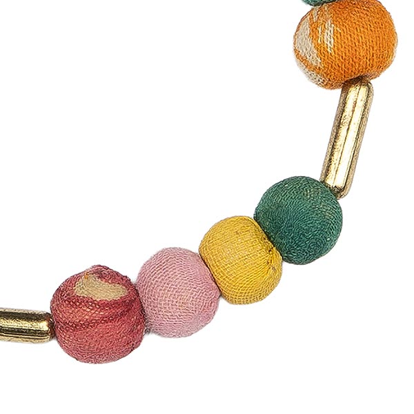 Armband beads and sticks , bunt, Textil mit Messing / CONTIGO Fairtrade Onlineshop