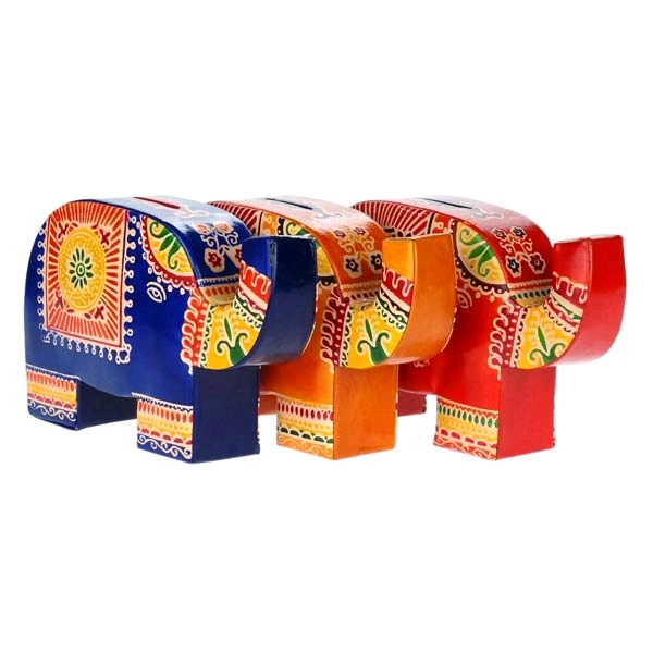 Spardose ELEFANT Shanti, Ziegenleder / CONTIGO Fairtrade Onlineshop