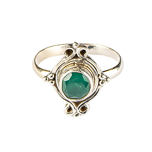 Ring Onyx grün, Silber / CONTIGO Fairtrade Onlineshop