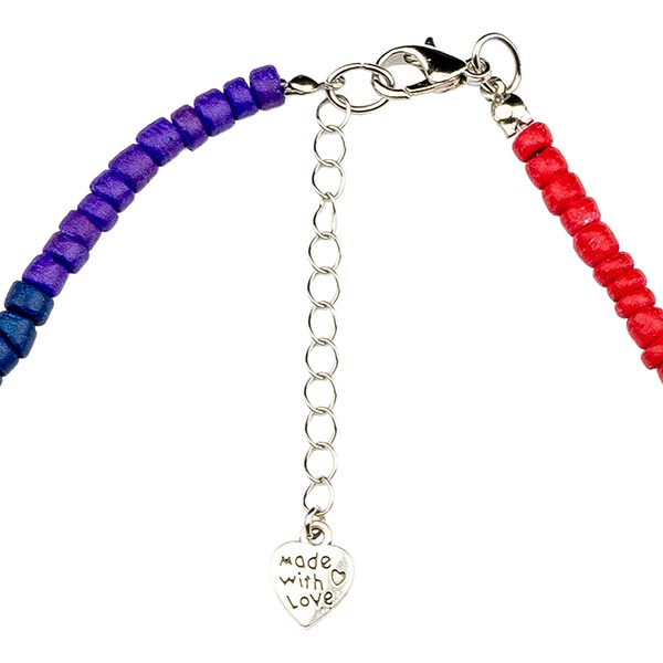 Halskette Mini Bits ONLY Rainbow PRIDE, Kokosnuss / CONTIGO Fairtrade Onlineshop