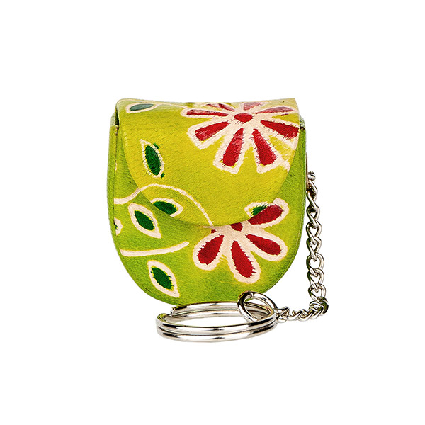 Schlüsselanhänger Minibörse KHILANA, Ziegenleder / CONTIGO Fairtrade Onlineshop