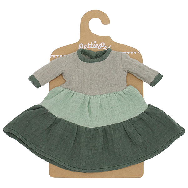 PettiePet Musselin Kleid, grün / CONTIGO Fairtrade Onlineshop